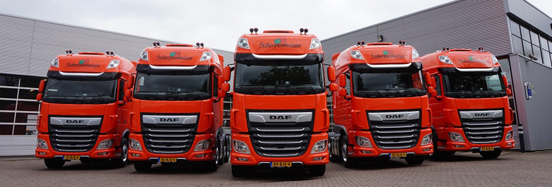 5 DAF XF Trucks voor Scherpenhuizen