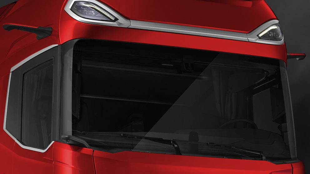 curved windscreen